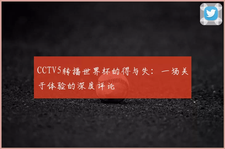 CCTV5转播世界杯的得与失:一场关于体验的深度评论