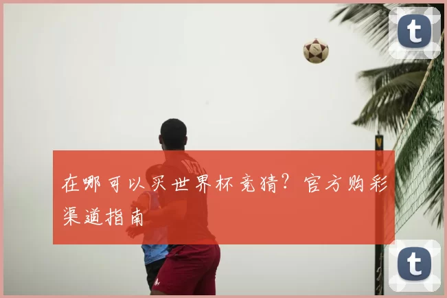 在哪可以买世界杯竞猜?官方购彩渠道指南