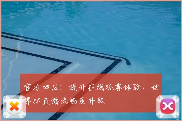 官方回应:提升在线观赛体验,世界杯直播流畅度升级