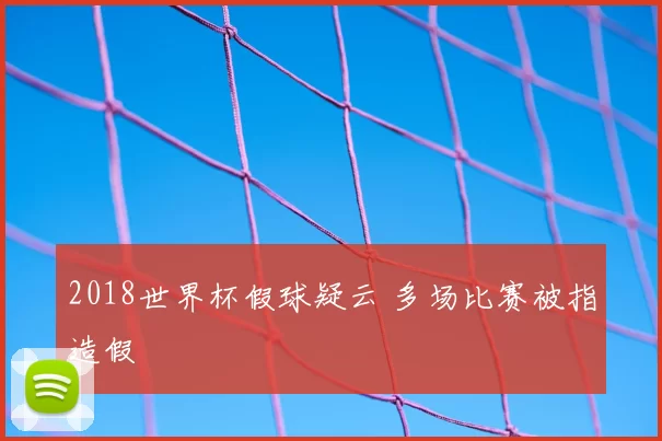 2018世界杯假球疑云 多场比赛被指造假